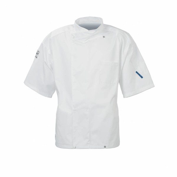 Le Chef Staycool Short Sleeve Tunic White - DE20