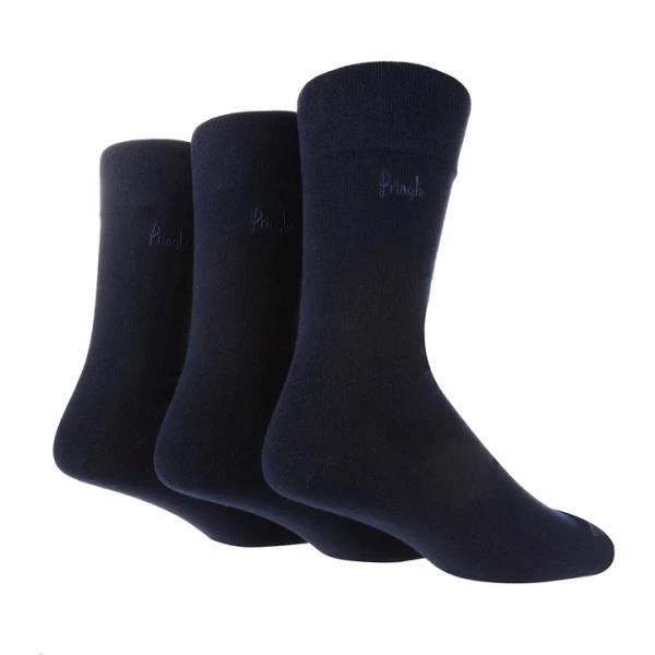 Mens 100% Cotton Non Elastic Top Gentle Grip Socks (Pack Of 6) 