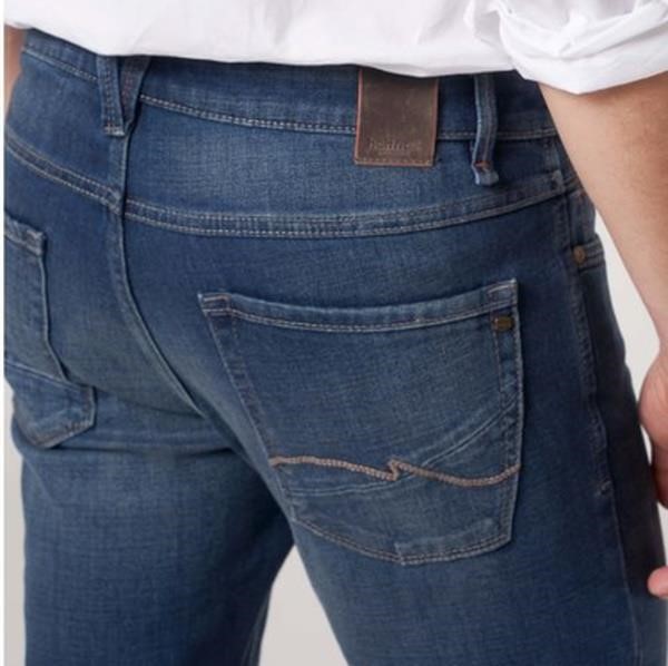 Hattric Harris cross denim jeans - Blue - 9690-42 back pocket