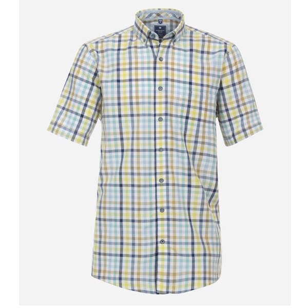 Redmond SS Regular Checked Shirt - Blue / Green / Wht