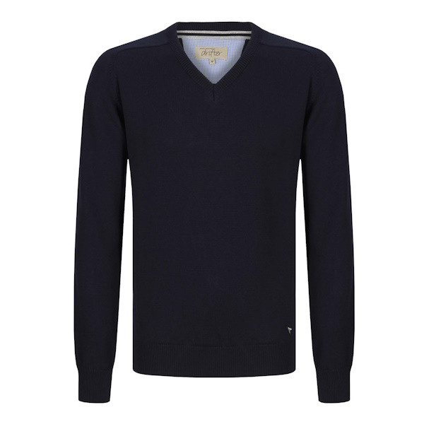 Drifter V-neck Sweater - Navy - 55599 - 78
