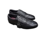 Girls Black Leather Brogue