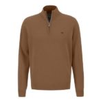 Fynch Hatton Troyer-zip Sweater - Walnut - 1314215-801