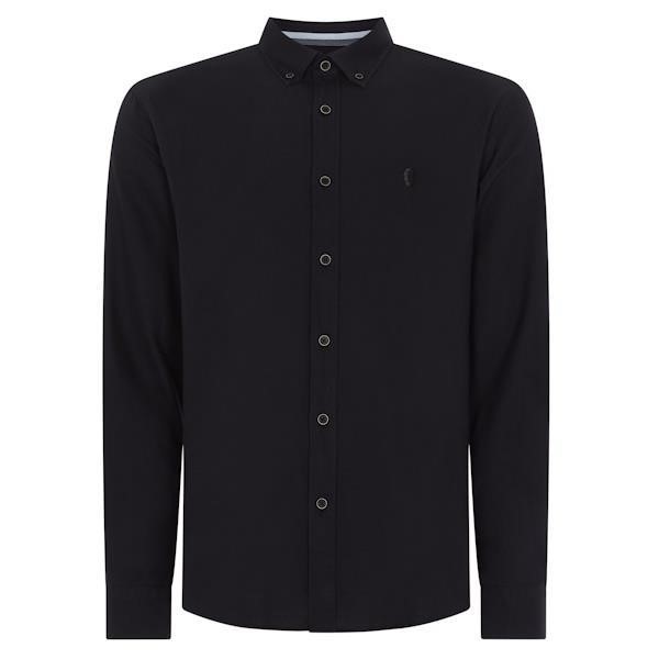 Remus Uomo Seville LS Casual Shirt - Black - 13600 -00