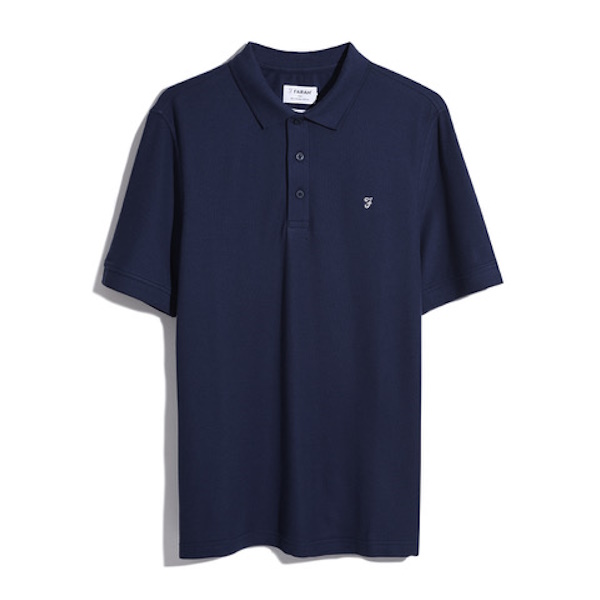 Farah Cove Short Sleeve Polo Shirt - Midnight Blue - fakbc001