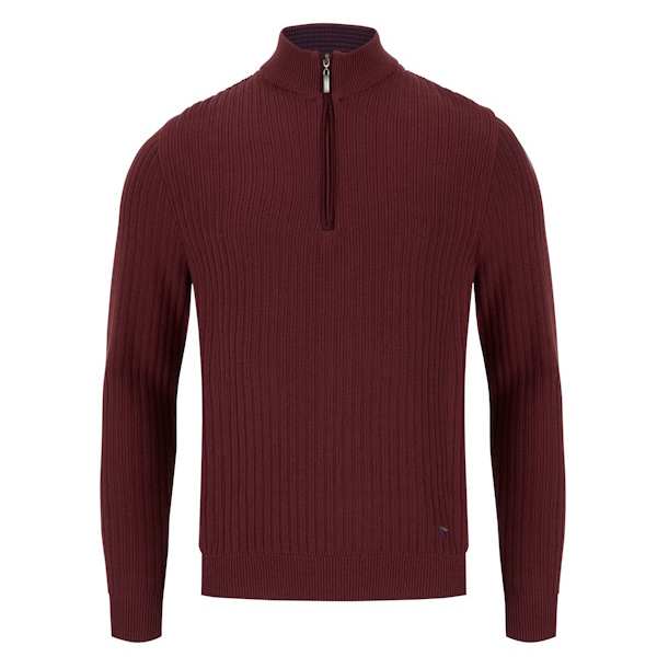 DG's Drifter Half Zip Sweater - Dark Red - 55336-67