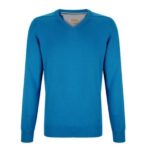 DG's Drifter Blue Long Sleeve V-Neck Sweater