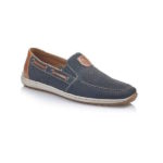 Rieker Blue Slip On Shoes - 08866 - 15