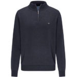 Fynch Hatton Half Zip Sweater - Navy - SFPK 215 690