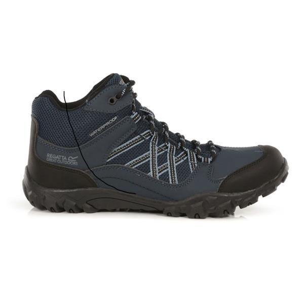 Regatta Edgepoint Waterproof Mid Walking Boots - Brunswick Blue Black - RMF622
