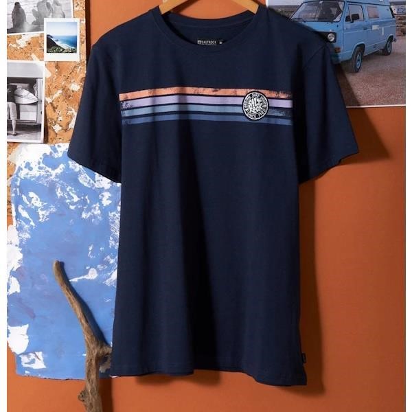 Saltrock Spray Stripe - SS T-Shirt - Blue