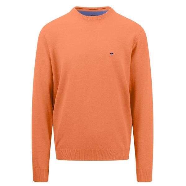 Fynch Hatton O-neck Sweater - Papaya - 1413210