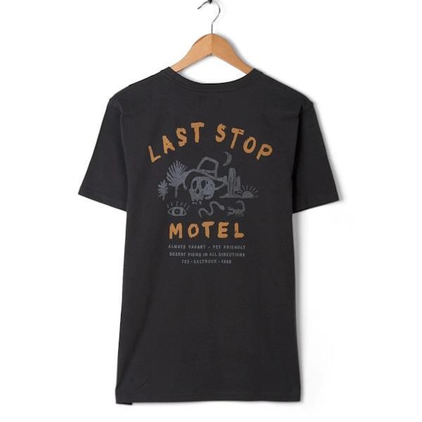 Saltrock Last Stop Motel SS T-Shirt - Dark Grey