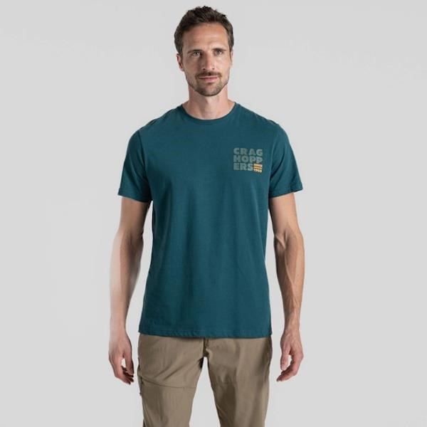 Craghoppers Lucent Short Sleeved T-Shirt - Deep Ocean Green - CMT994