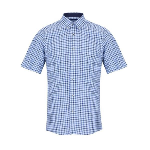 DG's Drifter Blue & White Geneva SS Casual Shirt - 14714 - 12