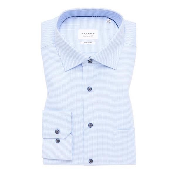 Eterna Comfort Structured Shirt - Light Blue - 4158 12 X19K