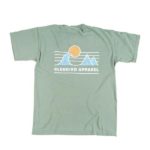 Bleubird Sage Horizon Tee Back Details