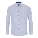 DG's Drifter Blue and White Geneva Long Sleeve Casual Shirt