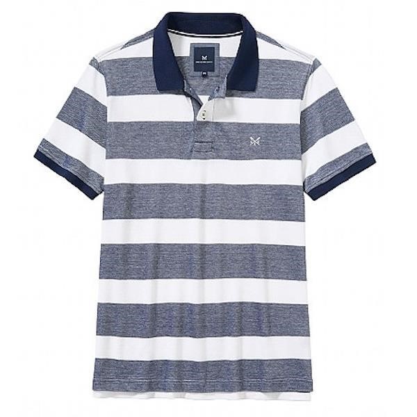 Crew Clothing Oxford Pique Polo Navy / White - MKE004