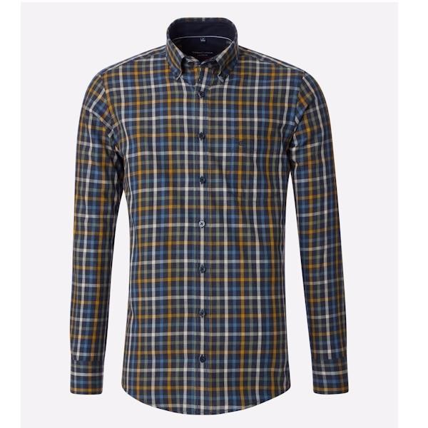 Casa Moda LS Check Shirt - Blue - 444304100 100