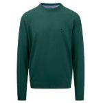 Fynch Hatton O-neck Sweater - Dark Emerald - 1414 210 707