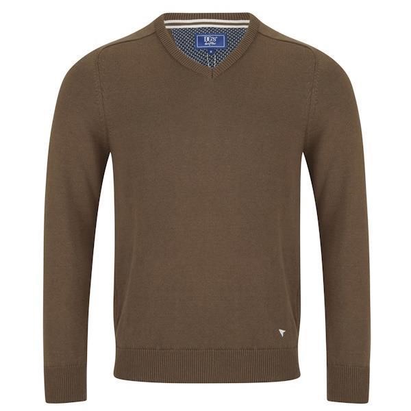 DG's Drifter Brown LS V-Neck Sweater - 55599-46