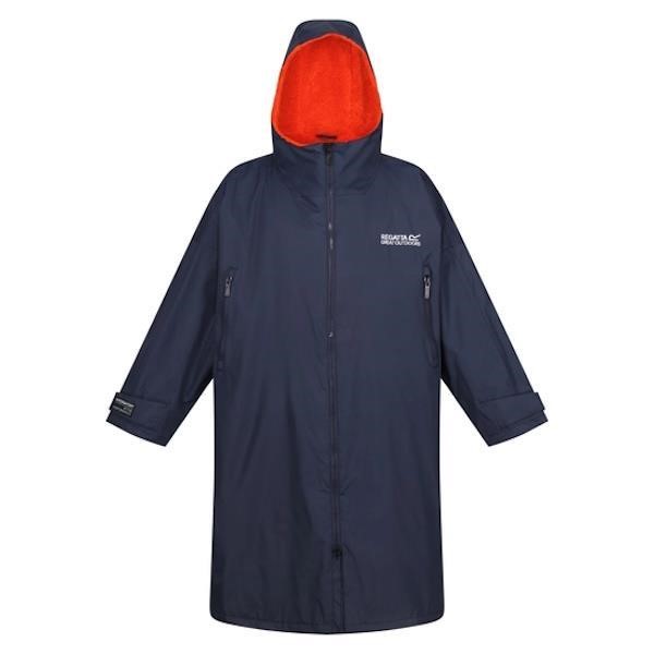 Regatta Adult Changing Robe - Navy / Rusty Orange