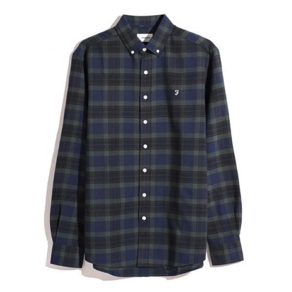 Farah Foster LS Checked Shirt - Pine - FAWFE024 306