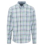 Fynch Hatton Classic Combi Check Shirt - Grass Green - 1414 8000 721