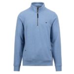 Fynch Hatton 1/4 Zip Sweatshirt - Cloud Blue - 1409 1730 625