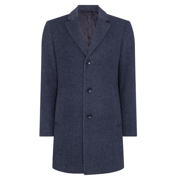 Remus Uomo Dark Blue Quinn Tailored Coat - 90379 / 28