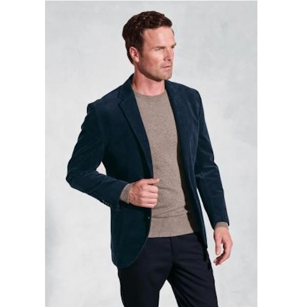 Brook Taverner Tailored Fit Moore Navy Corduroy Jacket