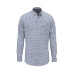 Fynch Hatton - Graphic Print LS Shirt - Blue