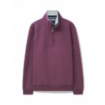 Crew Clothing Classic 1/2 Zip - Soft Mulberry