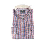 Fynch Hatton Checked LS Shirt - Red - 1412 5370 363