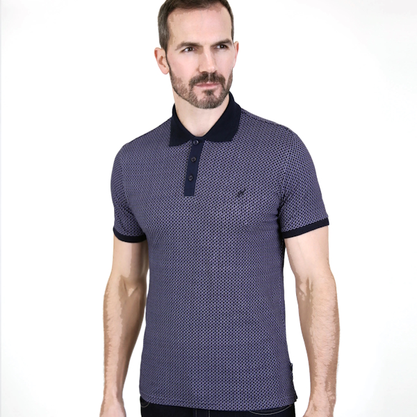 Mish Mash Sandbank S/S Polo - Navy & Cobalt