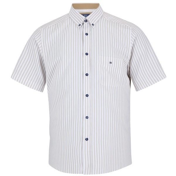 DG's Drifter SS Casual Shirt - Brown / White - 14802 SS 14