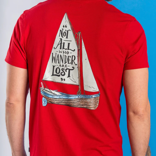 Saltrock Lost Ships Tee - Red - Back view