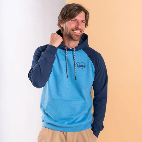 Saltrock Strike Logo Pop Hoodie - Light blue