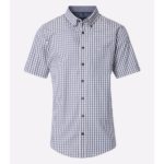 Casa Moda SS Checked Shirt - Wht/Blue - 954389300 301