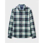 Crew Clothing MultiCheck Twill Shirt - Navy / Green - MWB037