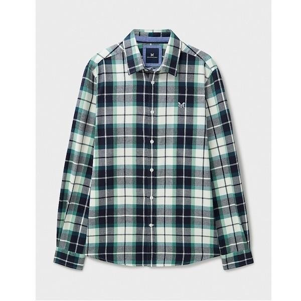 Crew Clothing MultiCheck Twill Shirt - Navy / Green - MWB037