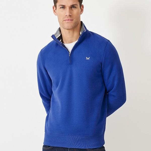 Crew Clothing Classic Half Zip Sweater - Snorkel Blue - MWD002