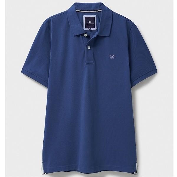 Crew Clothing Classic Pique Polo - Blue - MWE002
