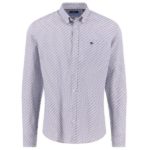 Fynch Hatton Combi Print LS Shirt - Deep Merlot - 1514 5740 368