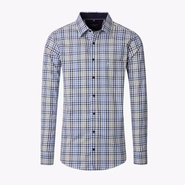 Casa Modas Checked Shirt - Blue - 454484700 100