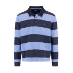 Fynch Hatton Striped Rugby Top - Navy / Sky - 1514 1363 604