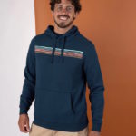 Saltrock Torn Stripe Blue Hoodie