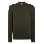 Remus Uomo 1/4 Zip Sweater - Khaki - 58601 - 36