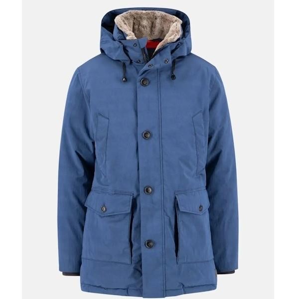 Fynch Hatton Parka Coat - Misty Blue - 1510 2620 638